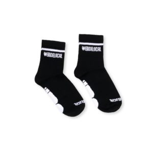 we_ride_local_typo_black_socks_women