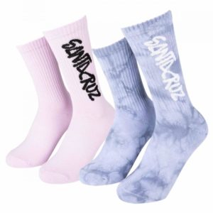 sca-wsk-0265santa-cruz-womens-dizzy-strip-socks-2-pack-chorapi-pink-lavender-acid-cloud